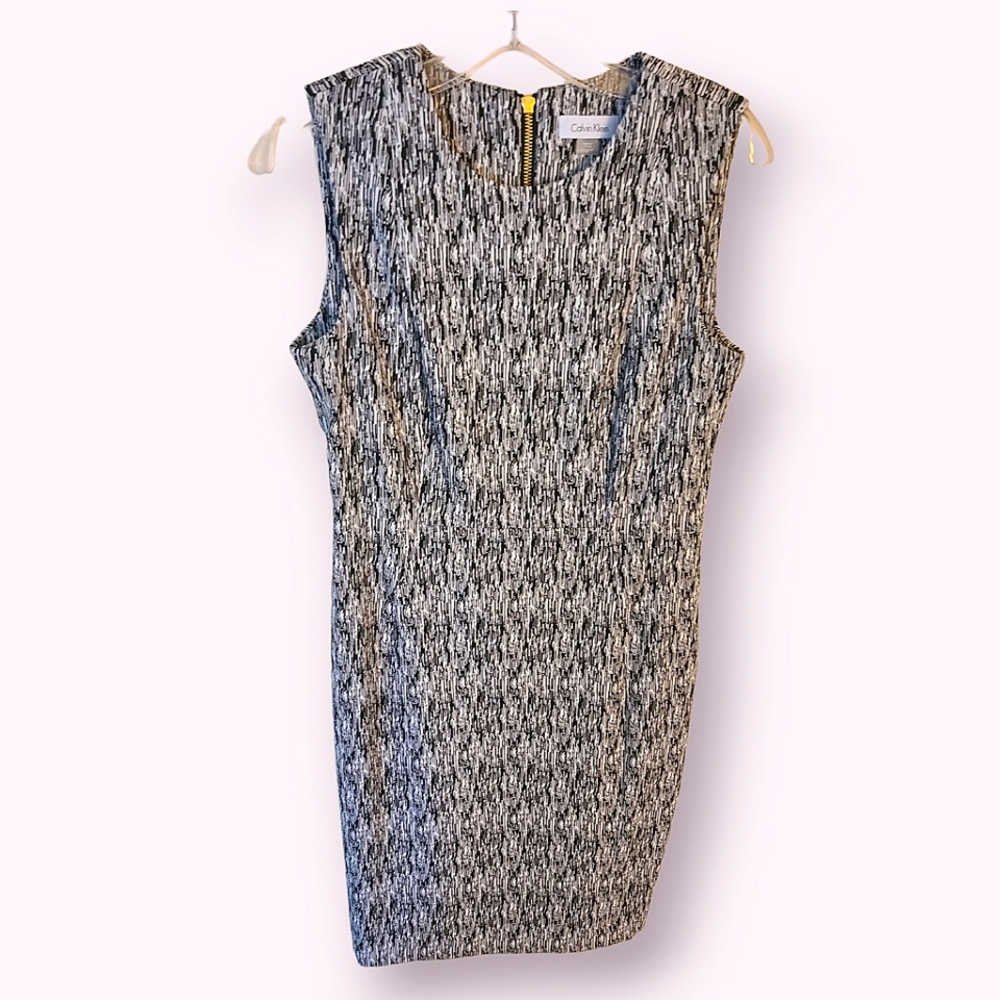 Calvin Klein Shift Dress Sleeveless Fitted Cocktail or Work